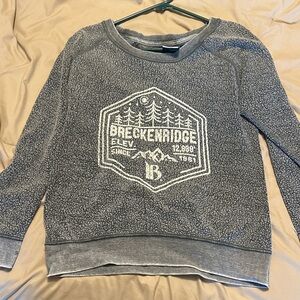 Breckenridge Women's Gray Crew Neck Sweater